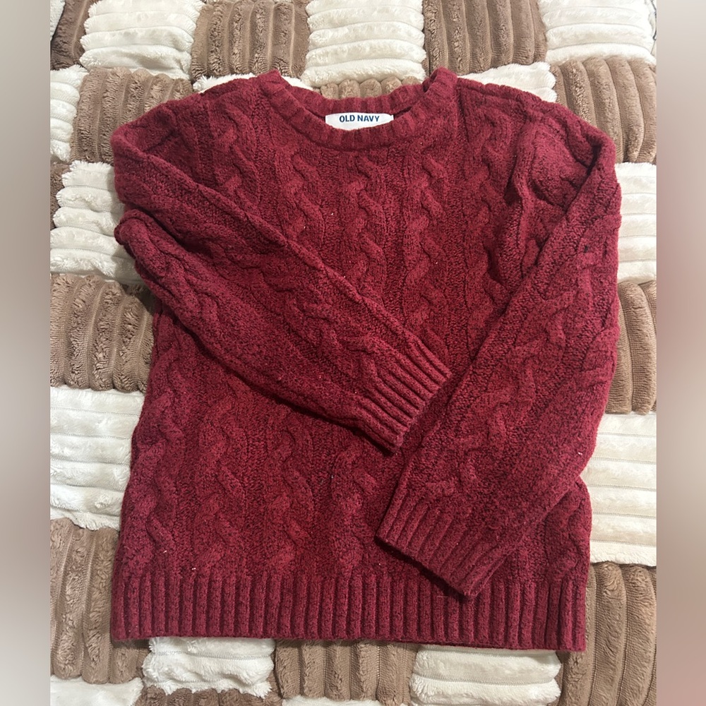 Old Navy Burgundy Knit Sweater